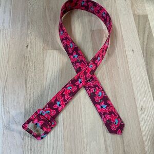 Floral Pink and Red Belt
